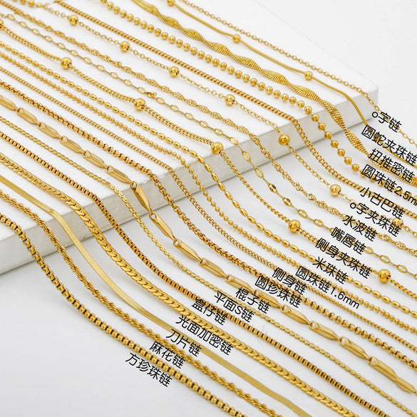 Natural Celestial Stainless Steel Electroplating Necklaces