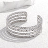Expressive Stripe Stainless Steel Electroplating Bangles