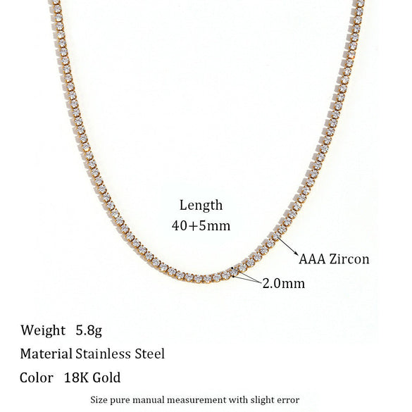 Fashion Stripe Geometric Stainless Steel 18K Gold Plated Necklaces