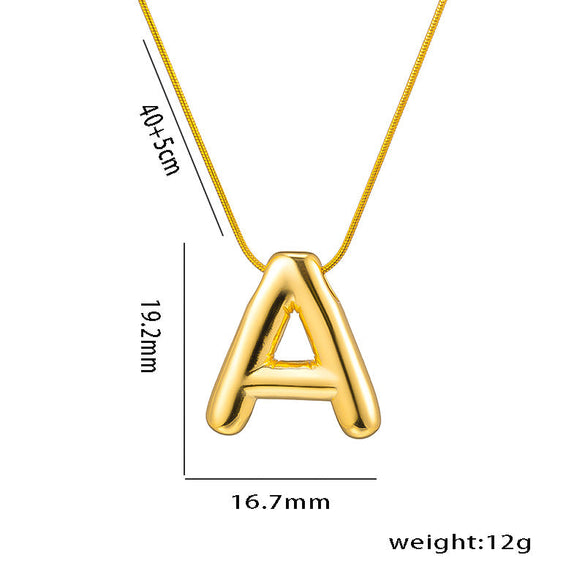 Moderate Luxury Letter Text Number Titanium Steel 18K Gold Plated Necklaces