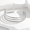 Expressive Stripe Stainless Steel Electroplating Bangles