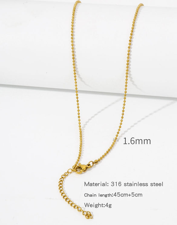 Natural Celestial Stainless Steel Electroplating Necklaces