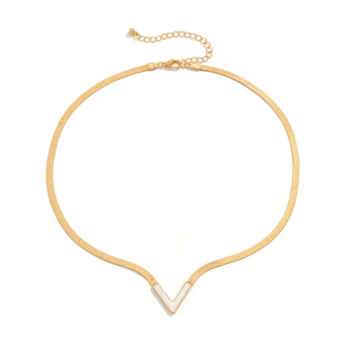 Vintage Style Geometric Solid Color Copper Plating Necklace