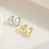 Cross-border hot-selling light luxury, high-end football-type design, textured earrings, niche and versatile, ins-style personalized earrings for women