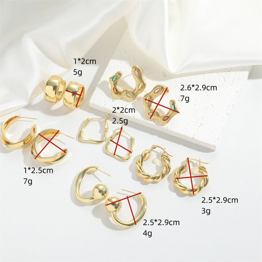 European and American hot-selling Hong Kong style retro twist design sense temperament earrings are niche fashion and versatile high-end earrings and accessories