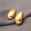 1 Pair Elegant Water Droplets Plating Copper 18k Gold Plated Ear Studs