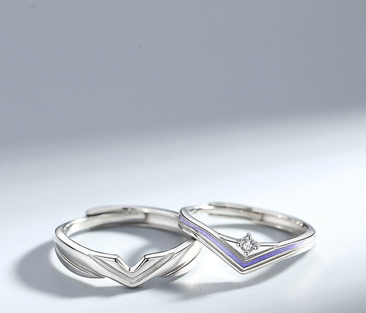 Fashion Solid Color Copper Inlay Artificial Diamond Rings 1 Piece