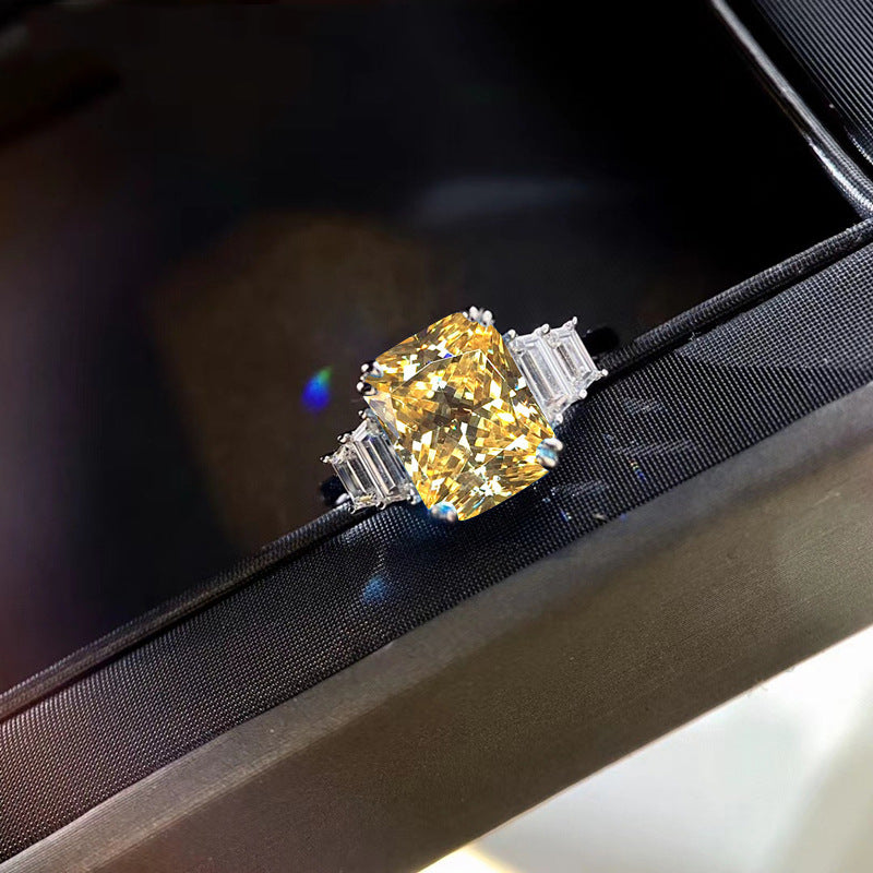 Same Toppa Blue Ring Pt950 Imitation Imported Moissan Diamond Ring Wedding Gift