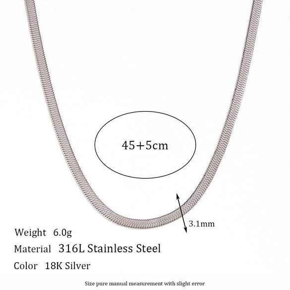 Minimalist Stripe Geometric Stainless Steel Electroplating Necklaces