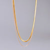 Retro Double-layer Snake Bone Chain Short Necklace