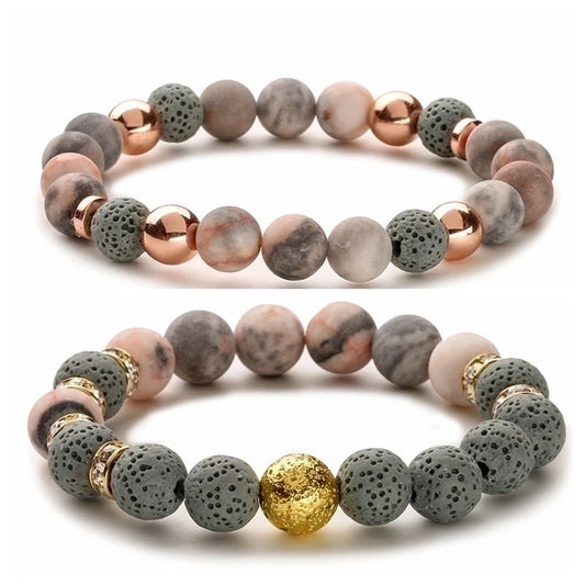 Retro Multicolor Natural Stone Beaded Bracelets