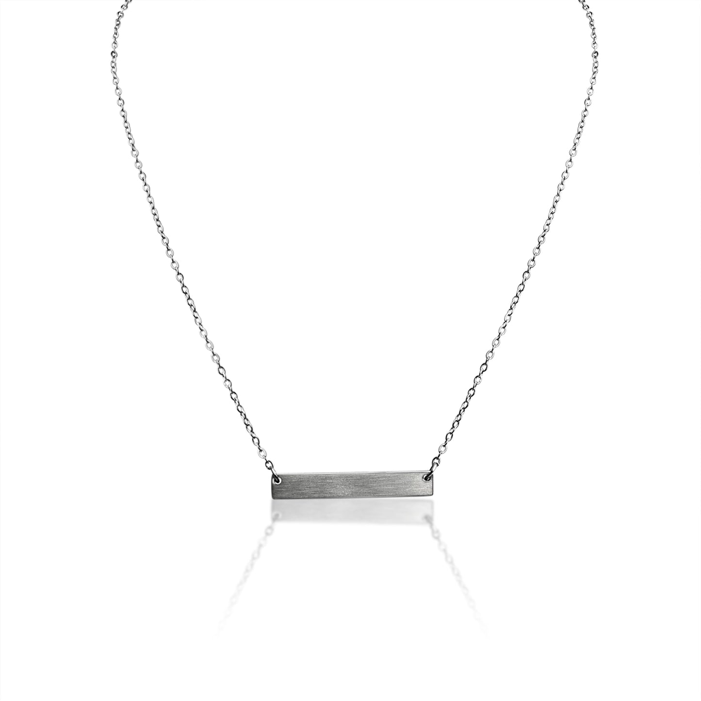 Blank Brushed Bar Stainless Steel Necklace / SBB0018
