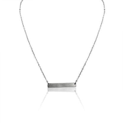 Blank Brushed Bar Stainless Steel Necklace / SBB0018