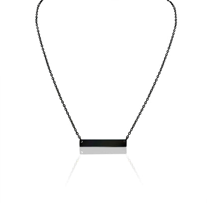 Blank Polished Bar Stainless Steel Necklace / SBB0019