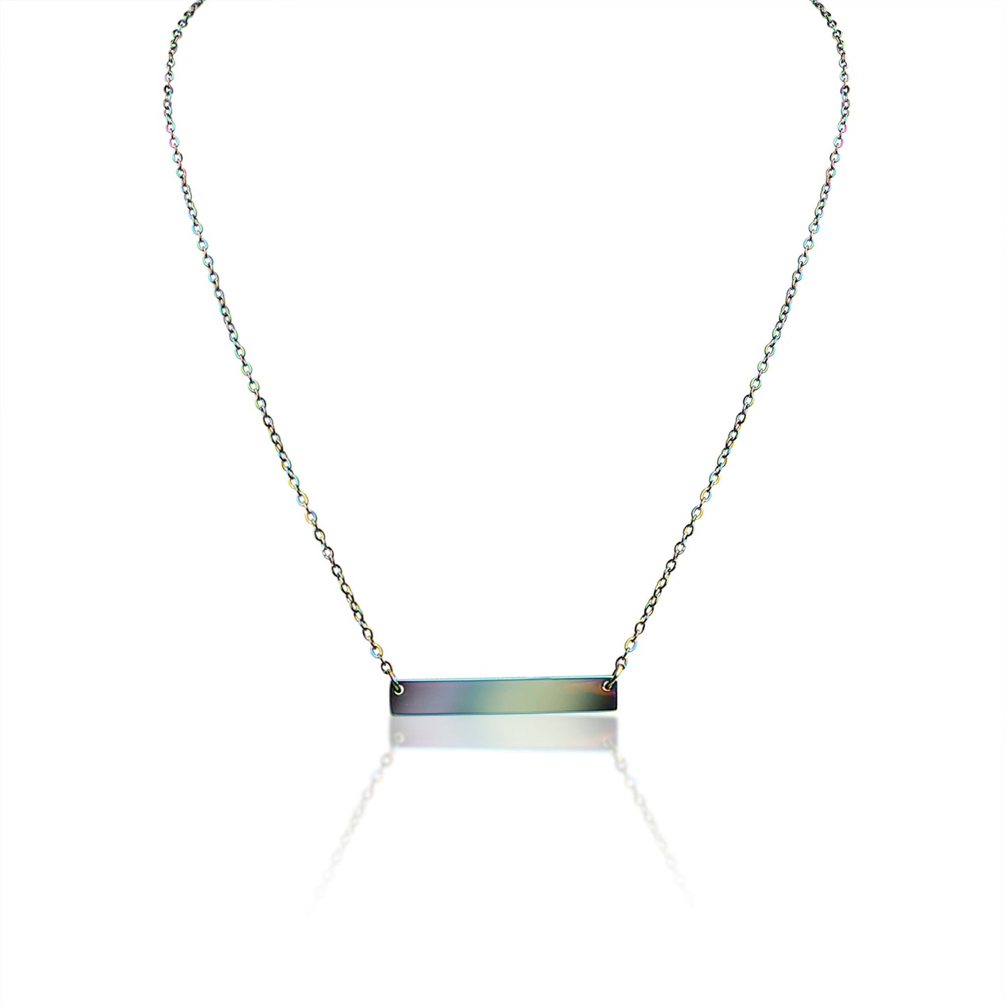 Blank Polished Bar Stainless Steel Necklace / SBB0019