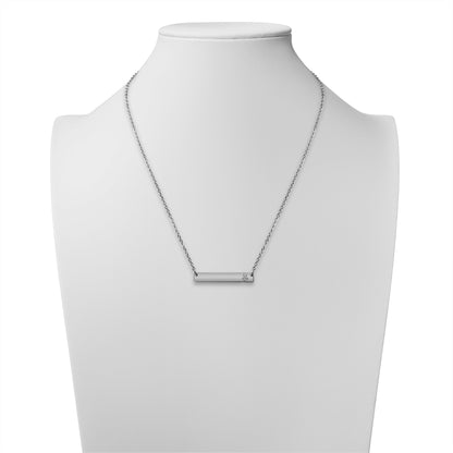 Anchor Cutout Horizontal Stainless Steel Bar Necklace / SBB0157