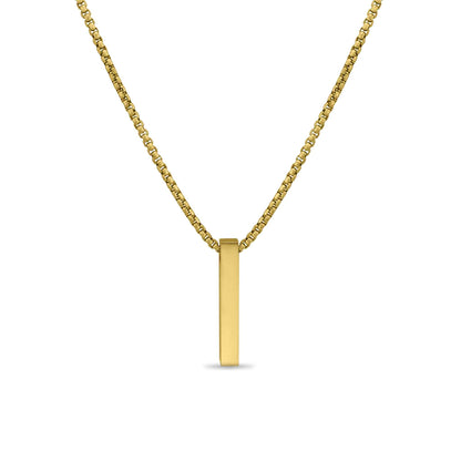 4 Sided Vertical Bar Necklace w/ 24 Box Chain / SBB0294