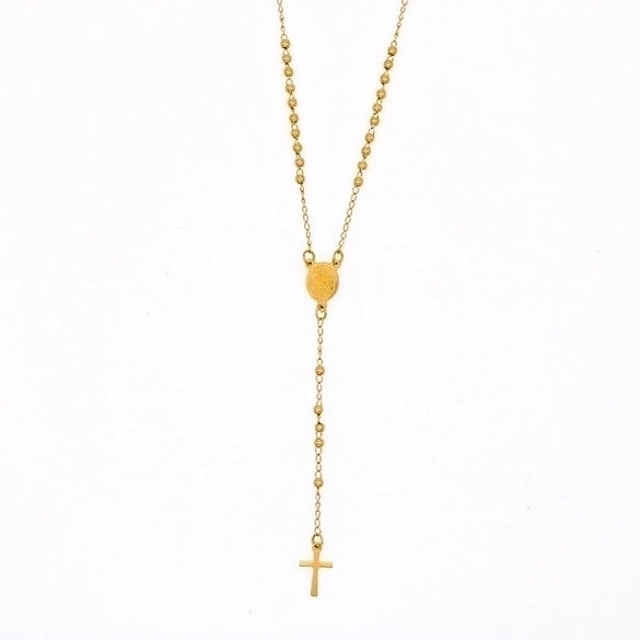 Simple Style Cross Stainless Steel Pendant Necklace