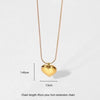 Simple Style Heart Shape Stainless Steel 18k Gold Plated Pendant Necklace