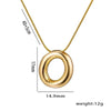 Simple Style Letter Stainless Steel Plating 18k Gold Plated Necklace