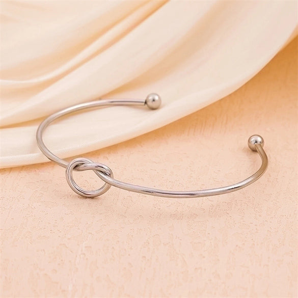 Simple Style Solid Color Stainless Steel Plating 18k Gold Plated Bracelets