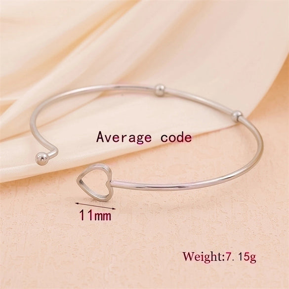 Simple Style Solid Color Stainless Steel Plating 18k Gold Plated Bracelets