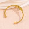 Simple Style Solid Color Stainless Steel Plating 18k Gold Plated Bracelets