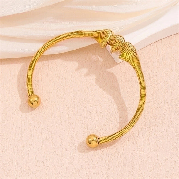 Simple Style Solid Color Stainless Steel Plating 18k Gold Plated Bracelets