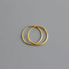 Simple Style Solid Color Sterling Silver Plating Hoop Earrings 1 Pair