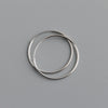 Simple Style Solid Color Sterling Silver Plating Hoop Earrings 1 Pair