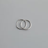 Simple Style Solid Color Sterling Silver Plating Hoop Earrings 1 Pair