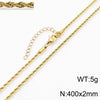 Simple Style Twist Stainless Steel Plating Necklace
