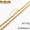 Simple Style Twist Stainless Steel Plating Necklace