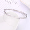 Wholesale Modern Style Solid Color Stainless Steel 18k Gold Plated Bangle