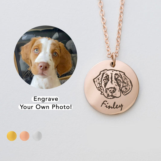 Custom Pet Portrait Necklace,Jewelry Gift,Dog Animal Lovers Gift Pet Loss,Gifts for Women,Cat Mom Jewelry,Cat Lover Gift Personalized Gift
