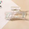 Ab Color Electroplated Cross Shark Hair Clip For Women Elegant Grip Hair Accessory Wholesale