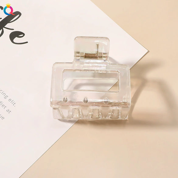 Ab Color Electroplated Cross Shark Hair Clip For Women Elegant Grip Hair Accessory Wholesale
