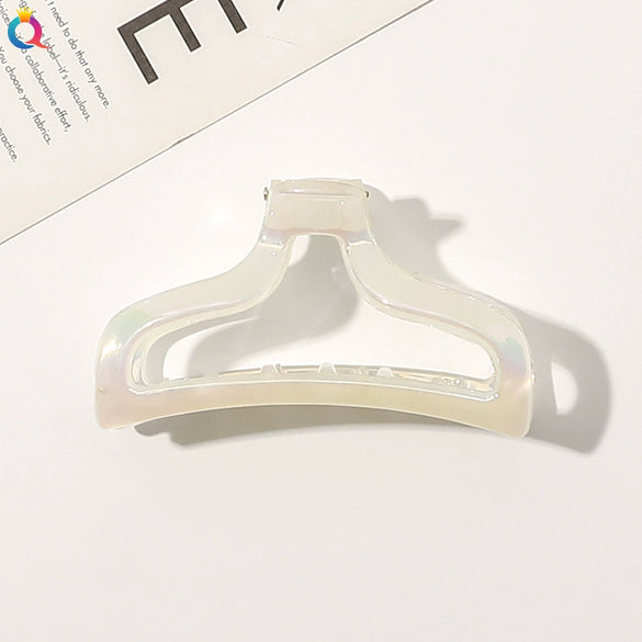 Ab Color Electroplated Cross Shark Hair Clip For Women Elegant Grip Hair Accessory Wholesale