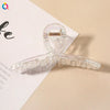 Ab Color Electroplated Cross Shark Hair Clip For Women Elegant Grip Hair Accessory Wholesale