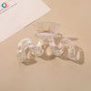 Ab Color Electroplated Cross Shark Hair Clip For Women Elegant Grip Hair Accessory Wholesale