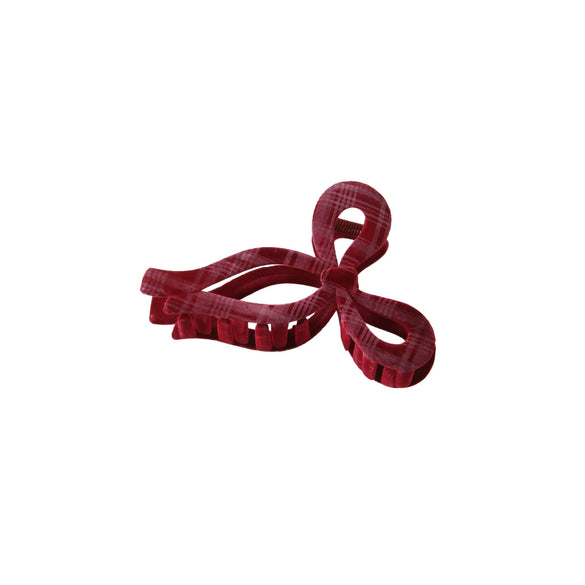 Academy Style Plaid Flocking Handmade Women's Hair Clip