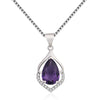Accessories Alloy Clavicle Necklace With Drop Shape Pendant And Melon Seed Chain Simple Style Electroplating