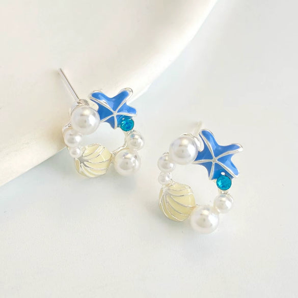 Accessories Alloy Pearl Shell Circle Electroplating Sea Life Style For Women