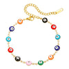 Accessories Anklet Bracelet Stainless Steel Handmade Geometric Style Devil's Eye Retro Bohemian Colorful