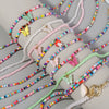Accessories Collarbone Necklace Women's Bohemian Style Handmade Colorful Rice Beads And Coloured Glaze Geometric Necklace