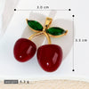 Accessories Copper Fruit Pattern Set With Diamonds Pendant Necklace Earrings Bracelet