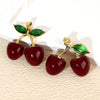 Accessories Copper Fruit Pattern Set With Diamonds Pendant Necklace Earrings Bracelet