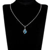 Accessories Copper Heart Water Drop Zircon Pendant Women's Clavicle Chain With Geometric Style And Mixed Gem Inlay