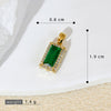 Accessories Copper Retro Micropaved Green Stone Heart Pendant Necklace Earrings With Rhombus Geometric Letters Numbers Text Pattern