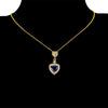 Accessories Copper Stainless Steel Heart Shaped Pendant With Dripping Oil Design And Inlaid Zirconium